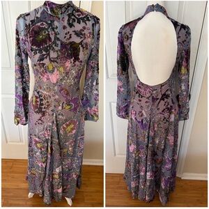 Free People Bali  Velvet Maxi Dress